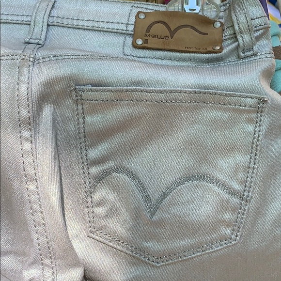 M Blue silver skinny jeans - Picture 5 of 6